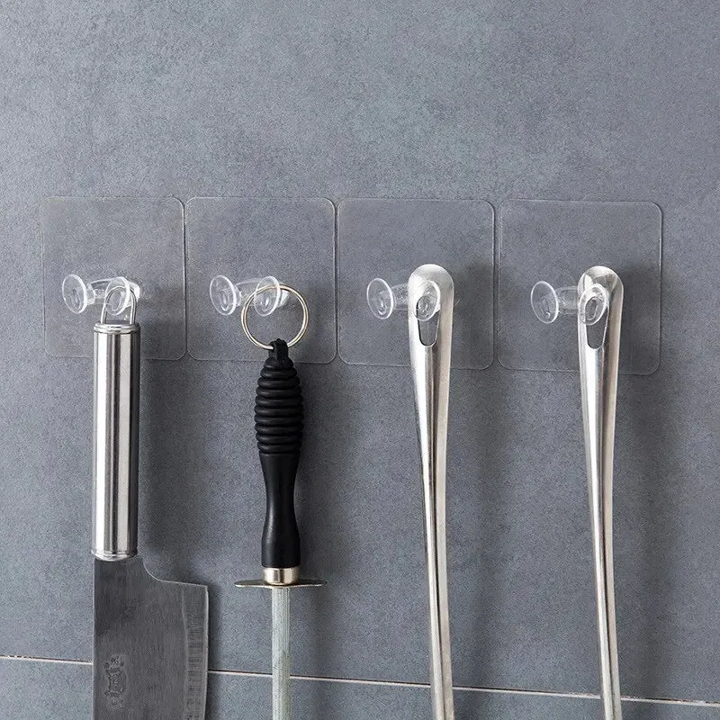 20 40pcs Hook Power Plug Bracket Tidy Hanging Rack Strong Adhesion Seamless Waterproof Kitchen Bathroom Wall Hook