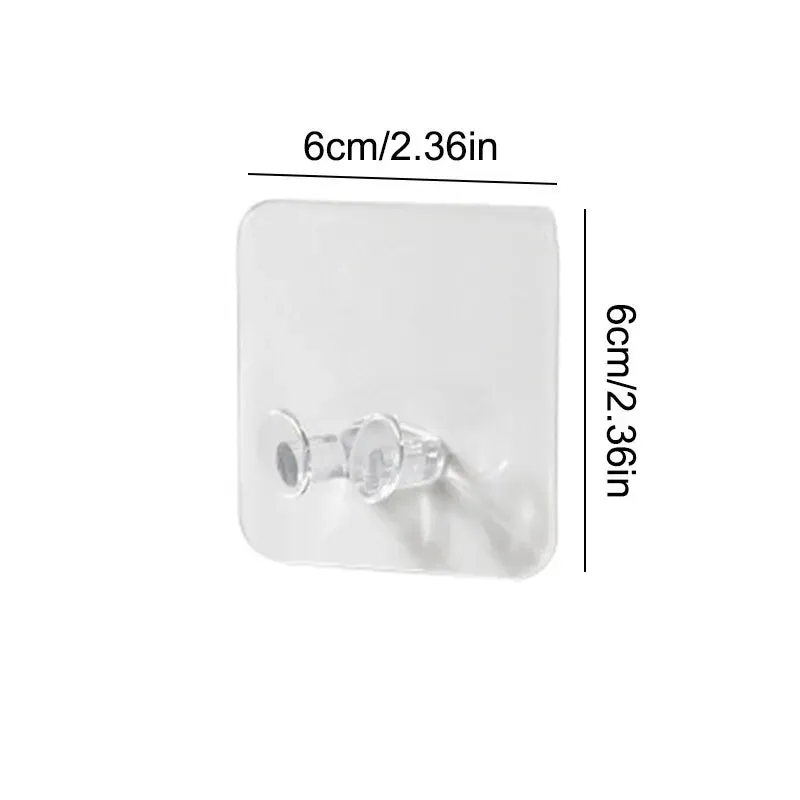20 40pcs Hook Power Plug Bracket Tidy Hanging Rack Strong Adhesion Seamless Waterproof Kitchen Bathroom Wall Hook