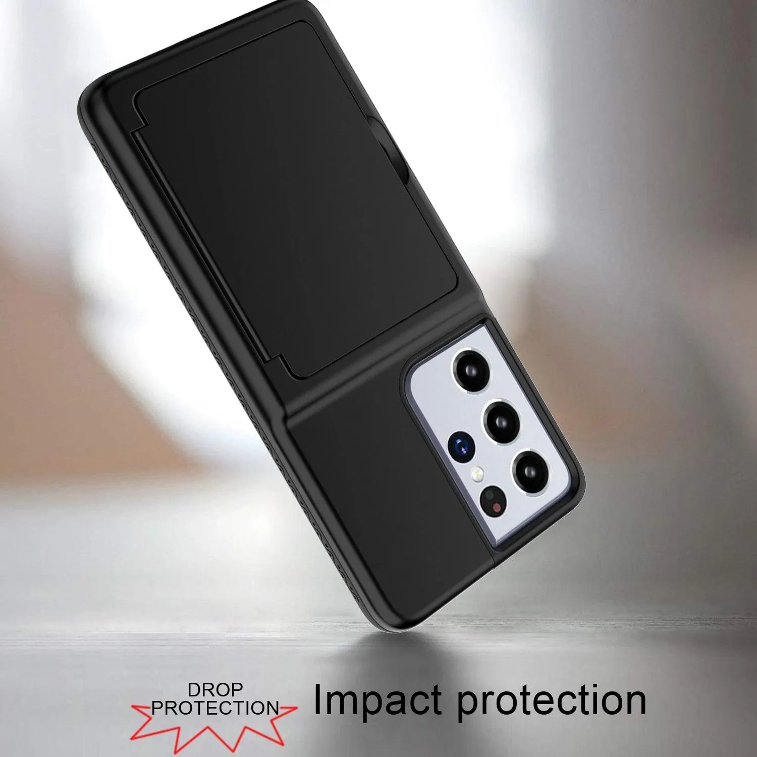 Armor Slide Card Case For Samsung Galaxy S21 Ultra Plus