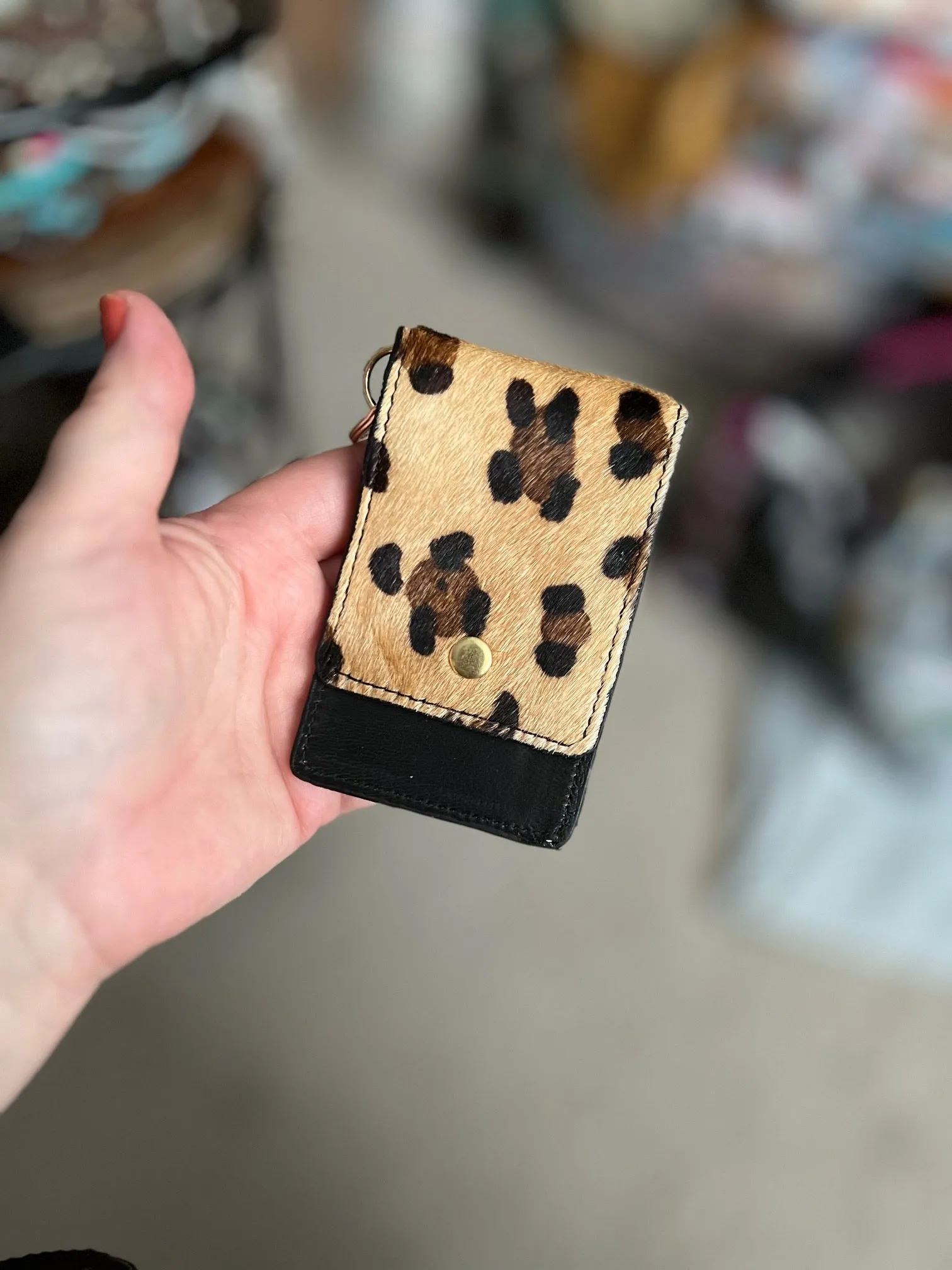 Cowhide Key Chain ID Wallets