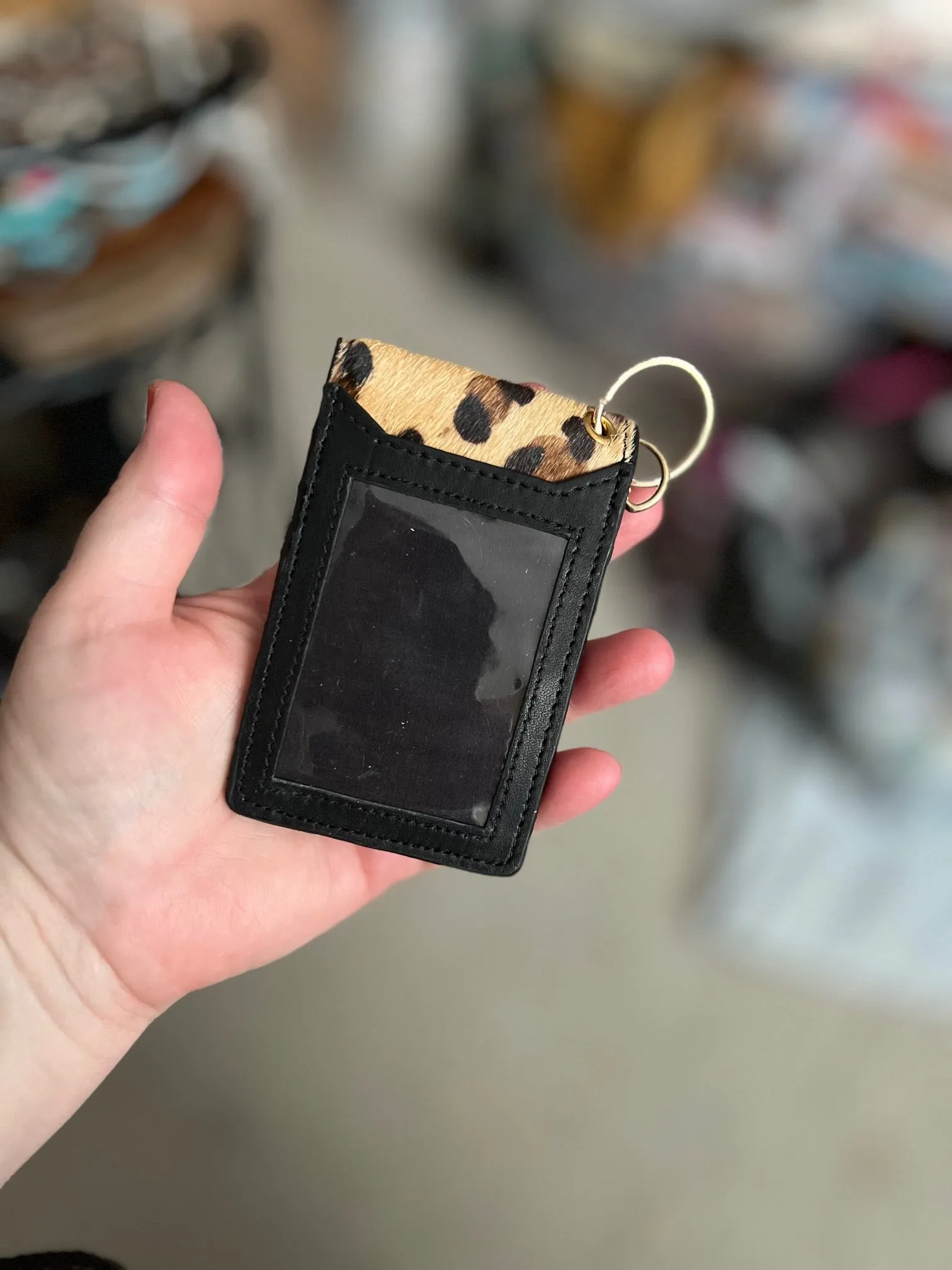 Cowhide Key Chain ID Wallets