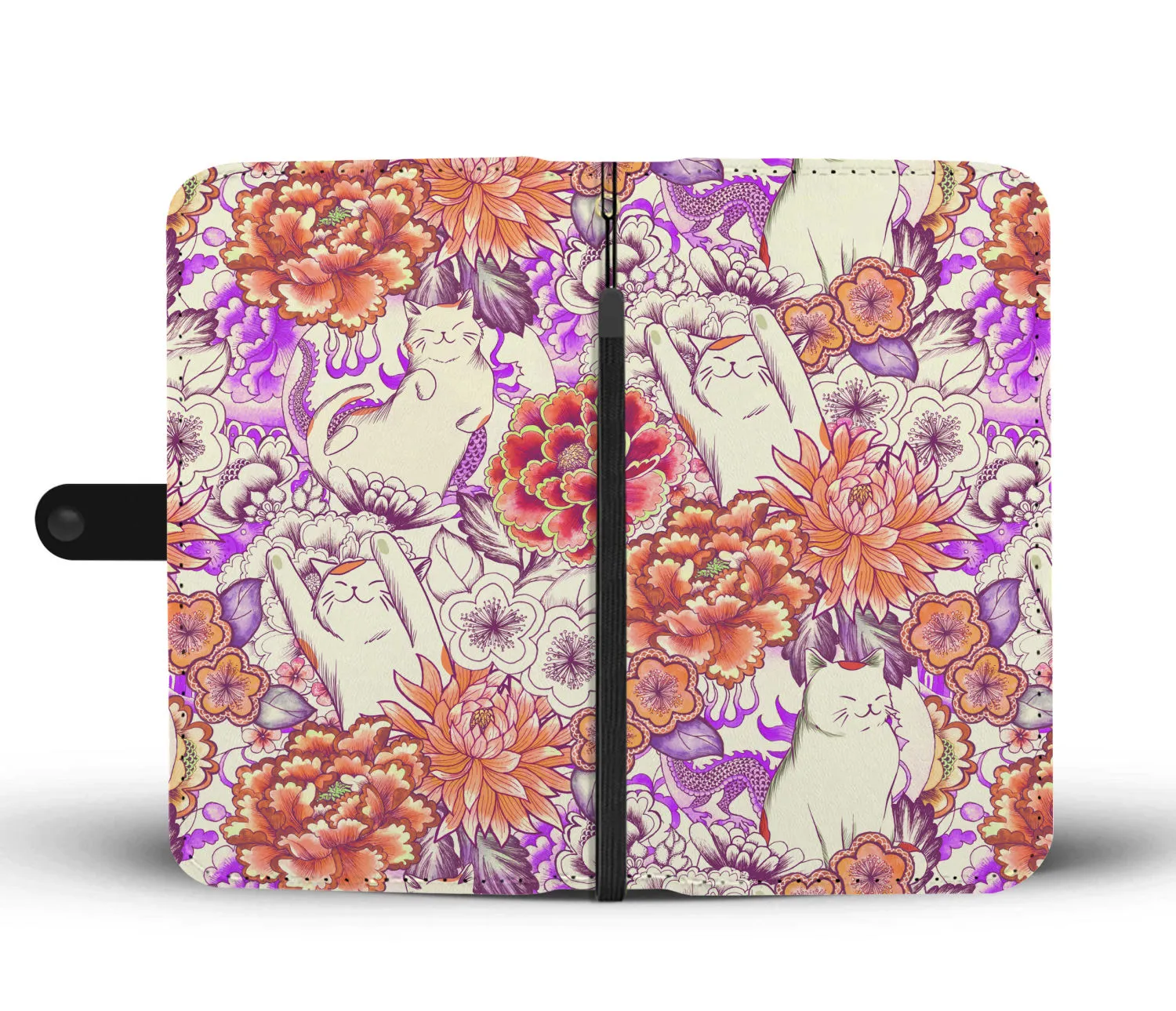 Flowers and Cats Wallet Case