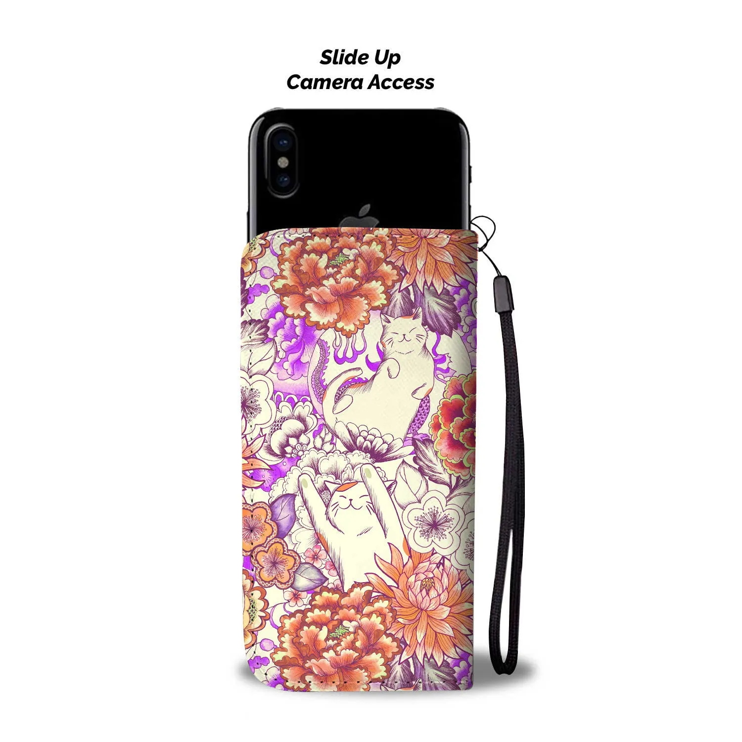 Flowers and Cats Wallet Case