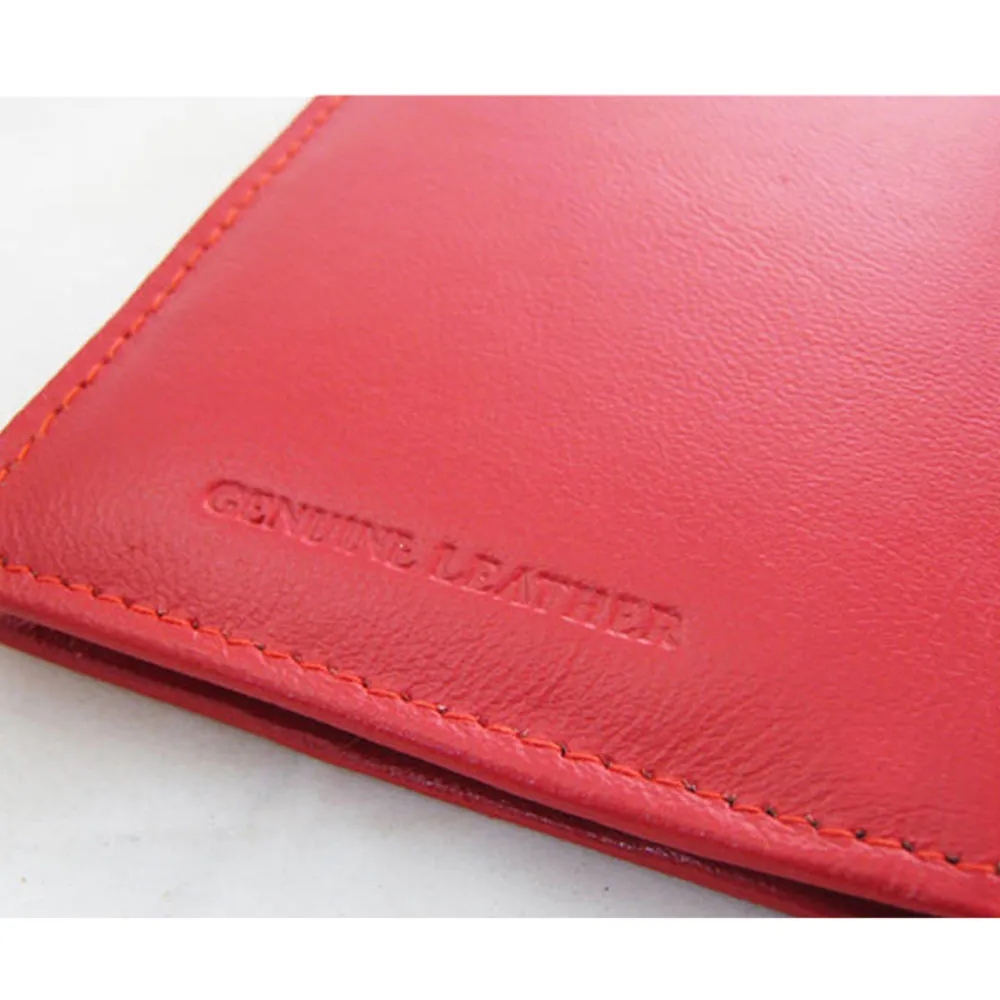 Genuine Leather Slim Travel Passport Wallet Holder RFID Blocking Cards Cover US