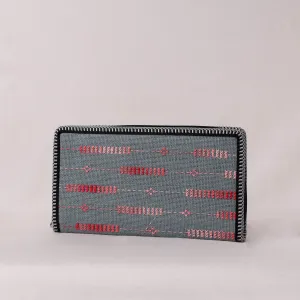 Grey - Tribal Embroidery Jute Passport Cover