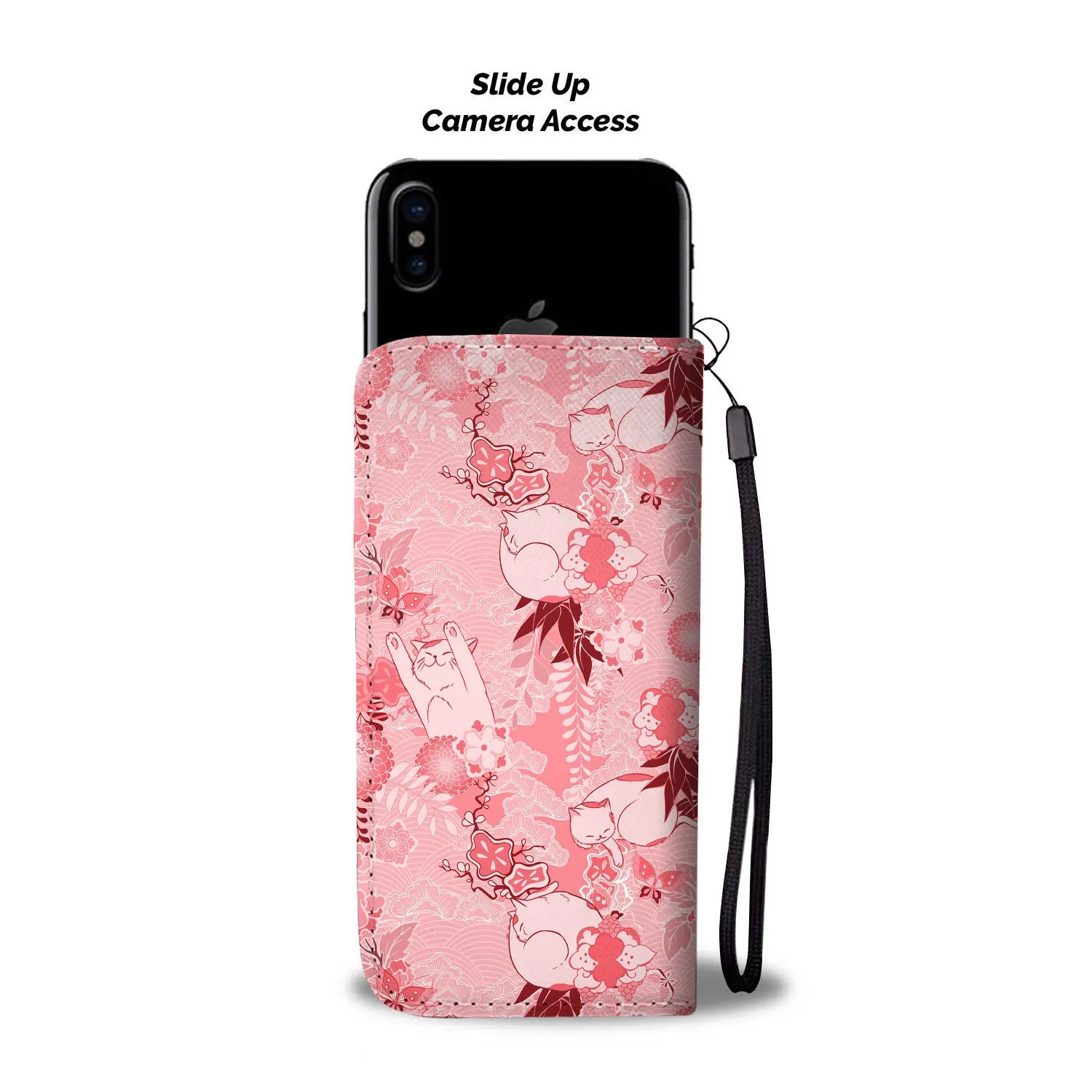 Light Red Cats Wallet Case