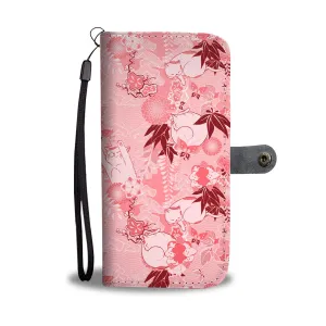 Light Red Cats Wallet Case