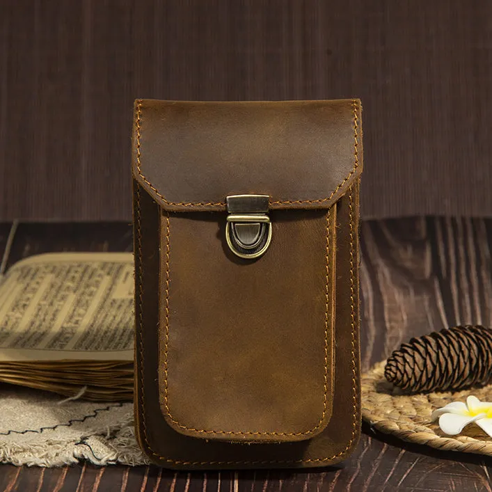 Men's Crazy Horse Leather Mobile Cigarette Case