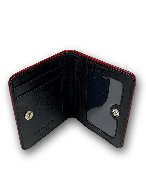 Mini Snap Leather Bifold Wallets