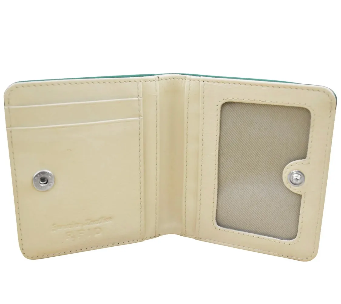 Mini Snap Leather Bifold Wallets