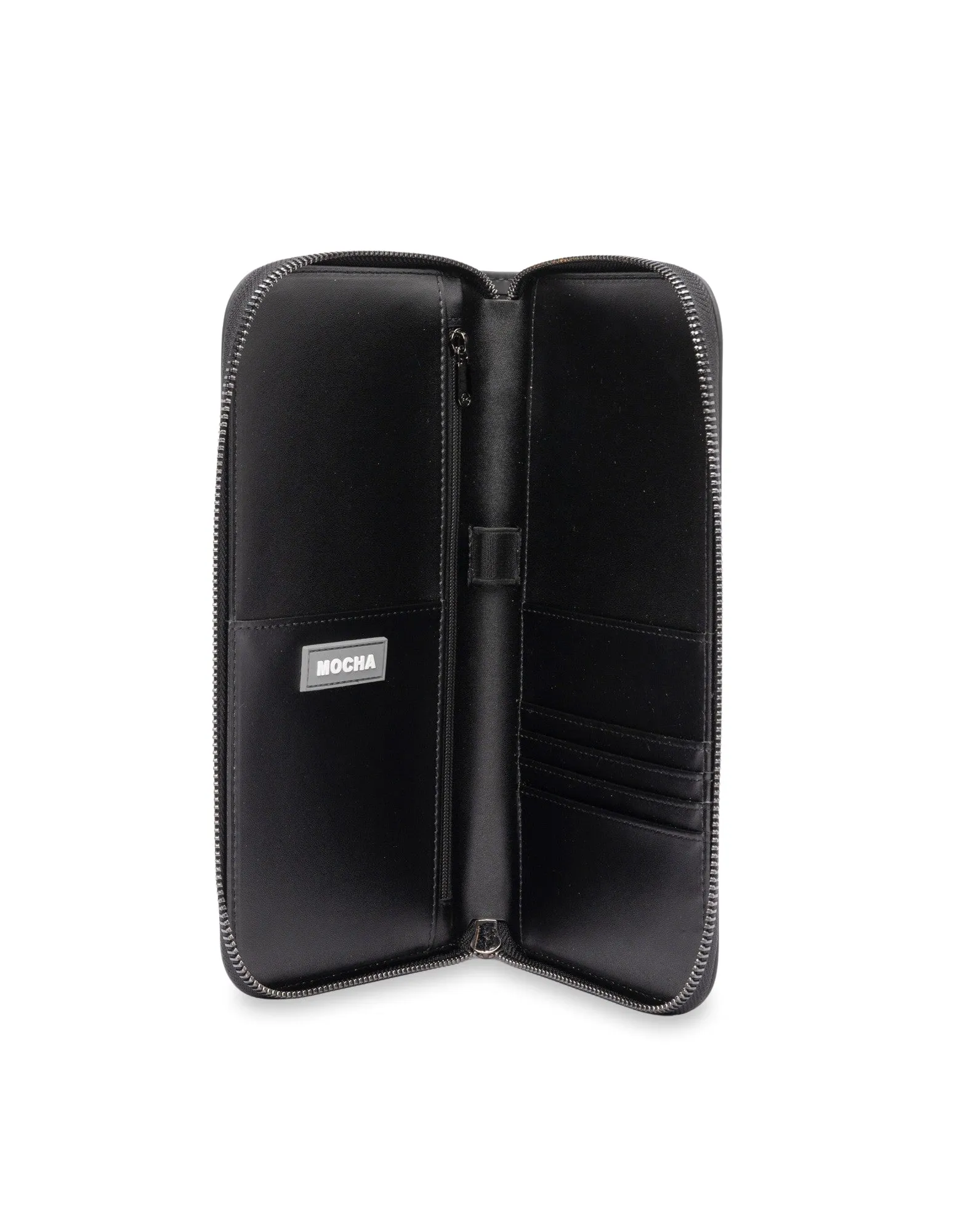Mocha Oakley Travel Wallet- Black