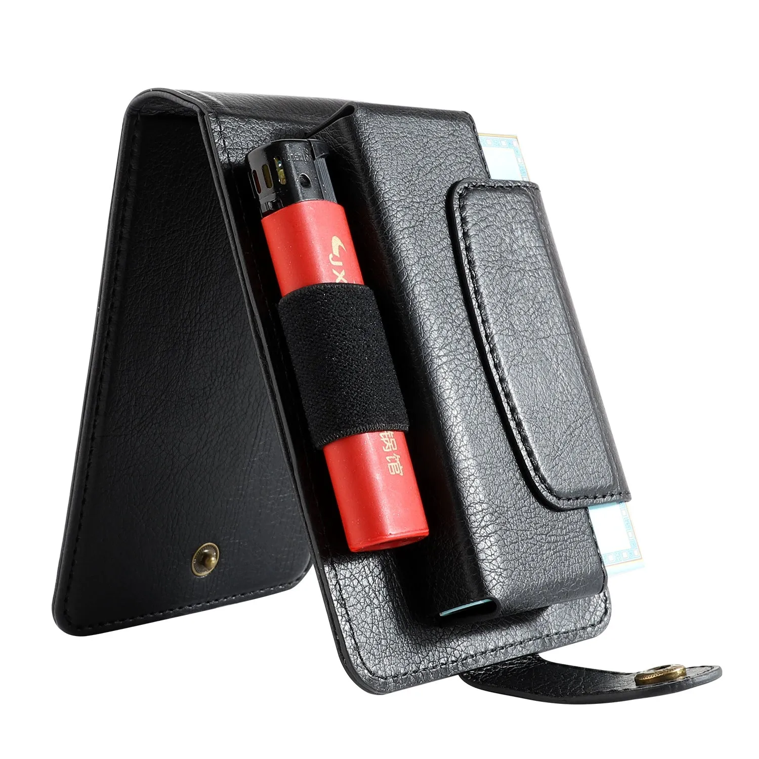 PU Leather Cigarette Case Wallet Card Holder
