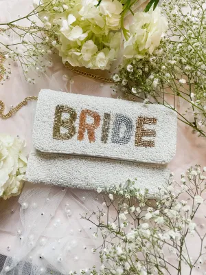 "Bride" Mini Beaded Clutch