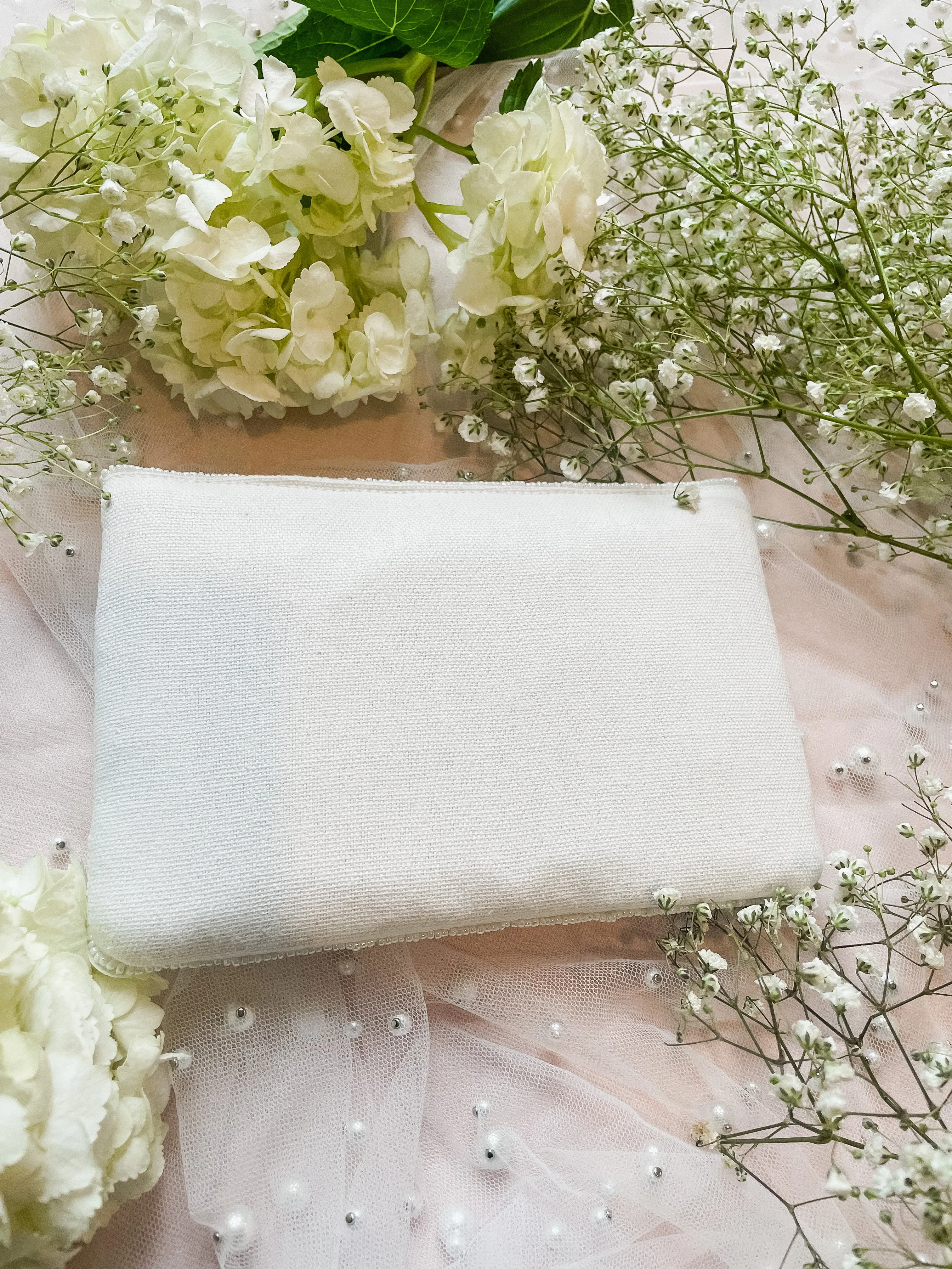 "Bride" Mini Beaded Clutch