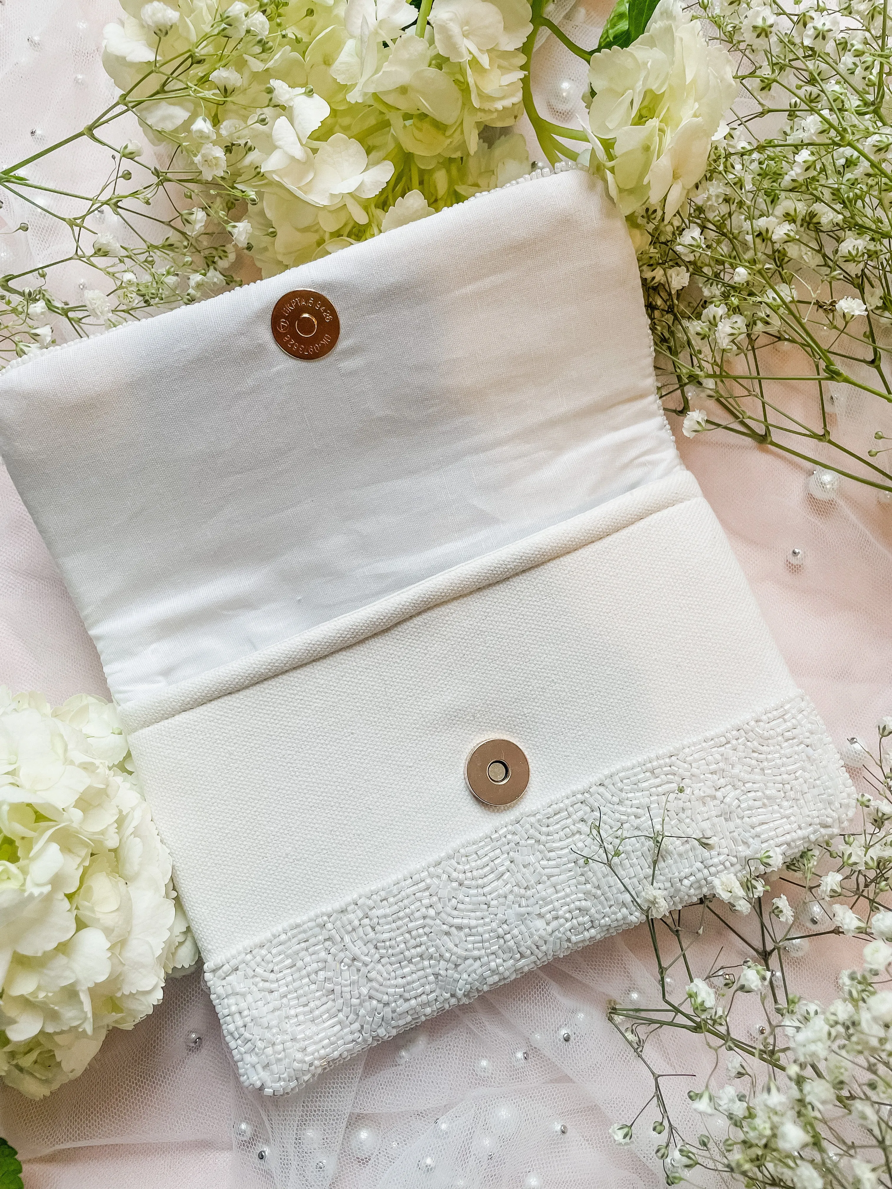 "Bride" Mini Beaded Clutch