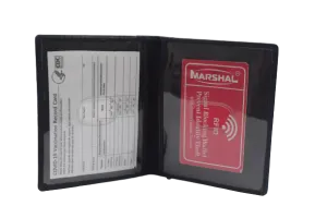 RFID1511 RFID Blocking Genuine Leather Vaccination Passport Holder/Cover, Genuine Leather Vaccination Card Holder, Vaccine Card Holder