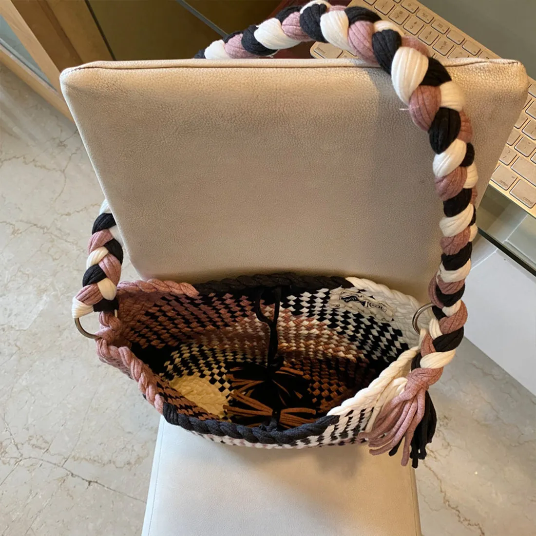Shoulder Tote Bag Blue