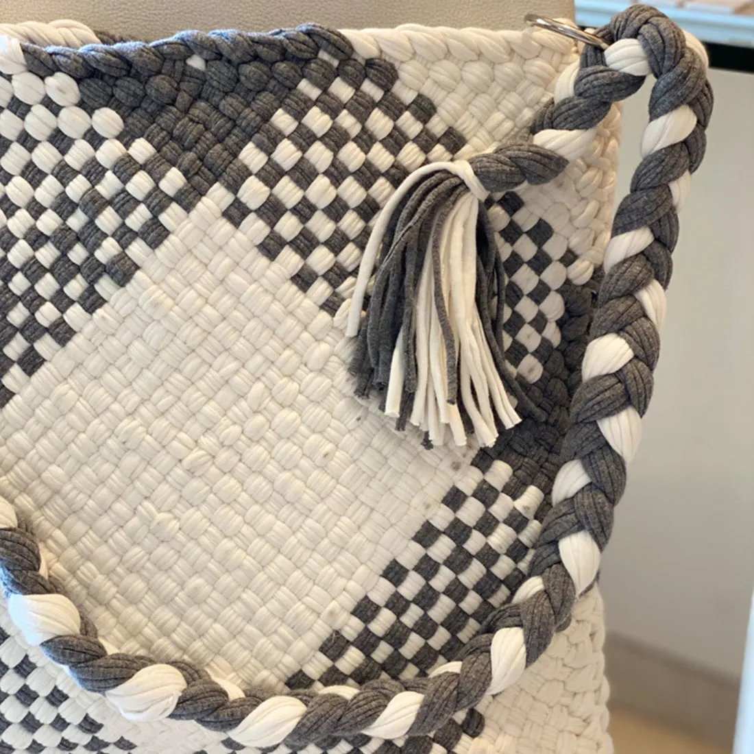 Shoulder Tote Bag Grey