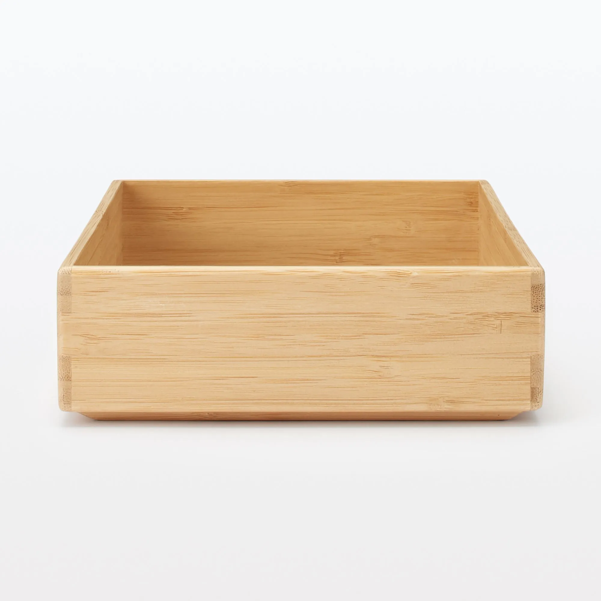 Stackable Bamboo Organiser Box - Medium W17 x D26 x H5.5 cm