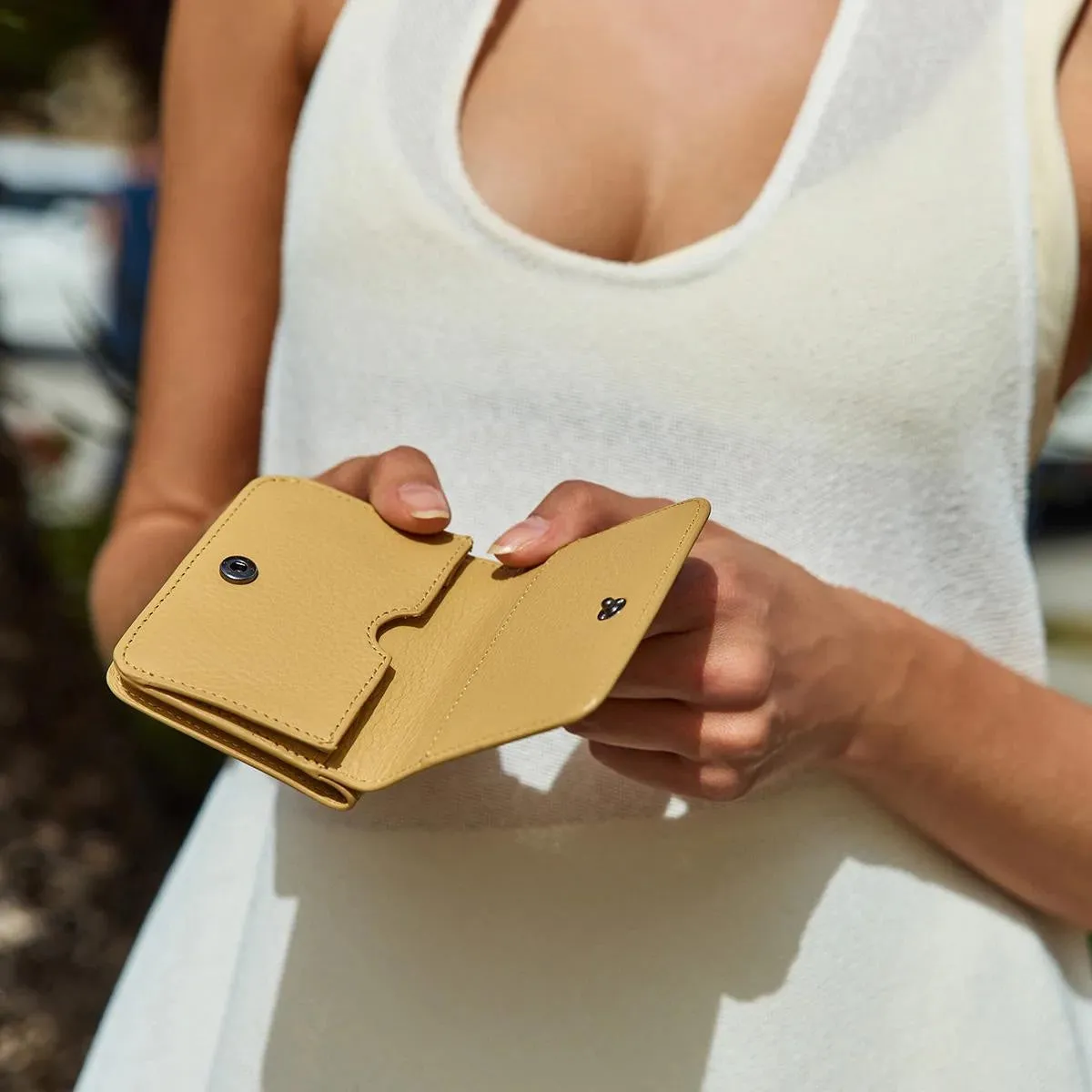 Status Anxiety Miles Away Leather Wallet (Buttermilk)